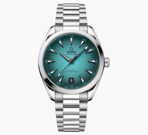 Omega Adds A Playful Turquoise Dial To Its Classy UK Perfect Fake Omega Seamaster Aqua Terra Watches